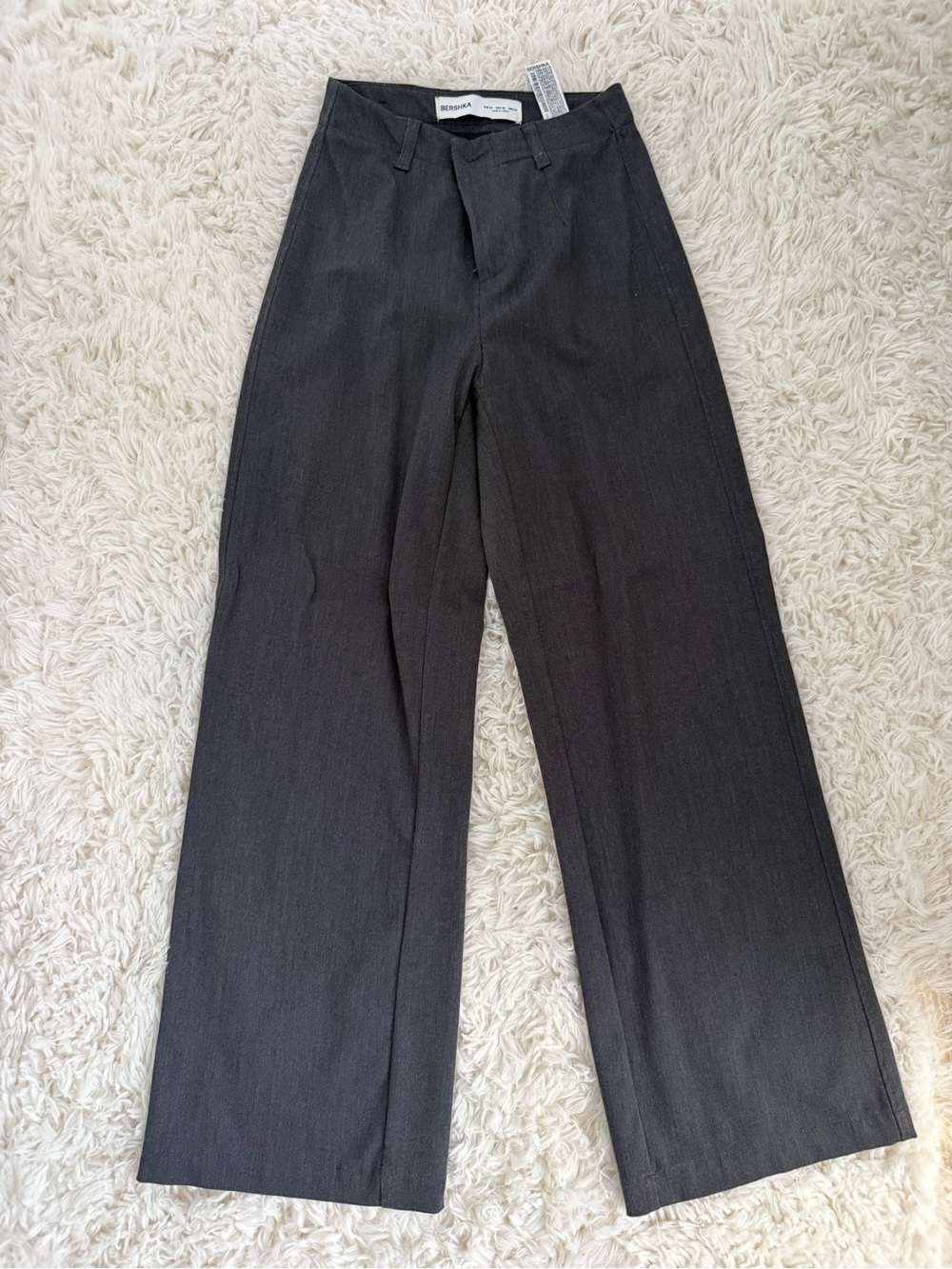 Bershka Women's Wide-Leg Trousers - Black